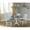 International Concepts Round 36 in Rd Extension Dining Table, 4 San Remo Chairs, White/Heather Gray, 36 W, 48 L, 30.1 in H K05-36RXT-27B-C10-4 - alternate 2